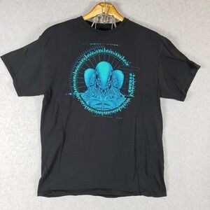 Westworld HBO Shirt Mens Large Black Loot Crate Exclusive Blue Drone Graphic L